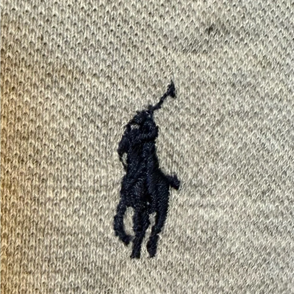 Polo by Ralph Lauren Heather Grey Long Sleeve Polo in Size XXL